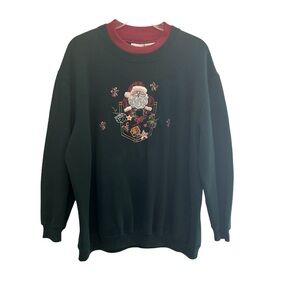 Vintage Bobbie Brooks Christmas Sweatshirt green and red XL